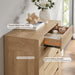 5 Drawer Dresser for Bedroom, 48" Tall Dresser Chest of Drawers with Thick Wood Design, Handleless, Modern Bedroom Dresser, Storage Organizer for Living Room/Entryway, Natural Oak