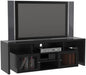 Lexington 65 Inch TV Stand with Storage Cabinets and Shelves, Black