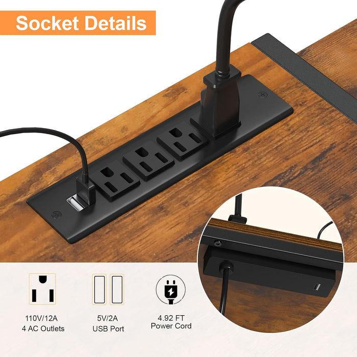 Floating TV Stand with Power Outlet 55", Wall Mounted Entertainment Center with LED Lights, Floating TV Shelf with Drawer, Wall Mounted Media Console Shelf for Living Room, Bedroom