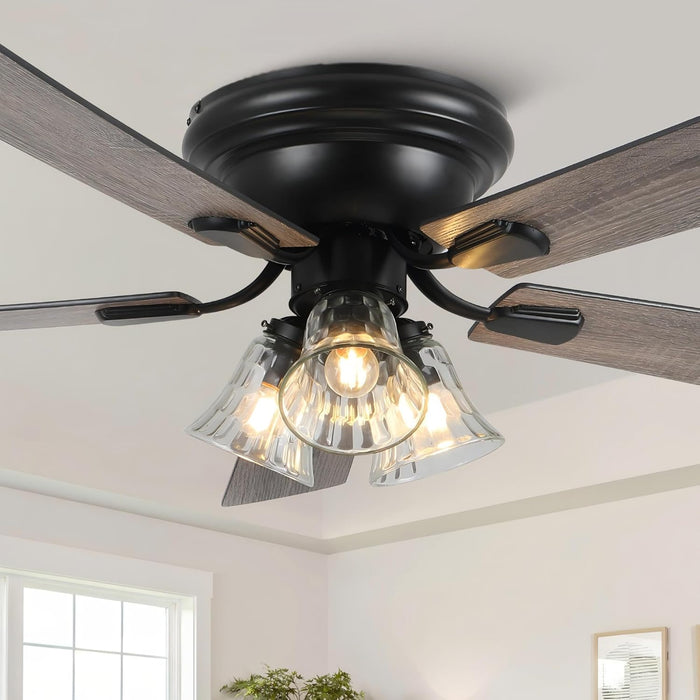 52 Inch Vintage Farmhouse Reversible Ceiling Fan