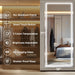 LED Full Length Mirror with Light, 71"X32" Lighted Full Body Mirror with Stand, Dimmable & 3 Color Lighting Standing/Leaning/Wall Mounted Vanity Mirror for Bedroom Cloakroom Livingroom(Rect)