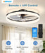 Modern Black Bladeless Ceiling Fan Remote Control