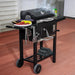 Charcoal Grills with Two Foldable Side Tables, 353 Sq.In Cooking Area Outdoor Smoke Barbecue Bbq Grill for Camping, Backyard Party, Patio, Picnic, Garden, Black,18"D X 43"W X 37"H