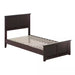 Charlotte Espresso Black Solid Wood Frame Twin Low Profile Platform Bed with Matching Footboard