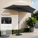 Patio Umbrella 9FT - Outdoor Half Umbrellas for Patio, Backyard, Garden, Deck (Dark Gray)