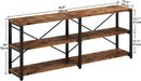 Console Table, 3-Tier 70.8 in Entryway Table, Vintage Brown
