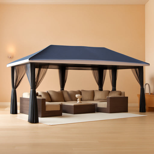 10X20 Pop up Gazebo Canopy Tent, One Person Set up Portable Instant Folding Shelter, Outdoor Canopy Tent with Extra Shade for Backyard, Patio, Party