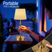 Cordless Table Lamp 4000mAh Stepless Dimmable Gold