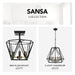 Sansa 5-Light Dark Bronze Chandelier