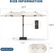 15FT Large Patio Umbrella with Base Included