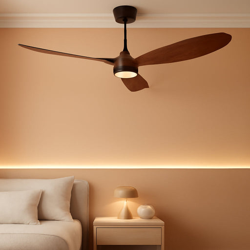 70 Inch Modern ABS Ceiling Fan with Lights and Remote, DC Motor Large Ceiling Fan, 3CCT Dimmable LED Indoor Outdoor Ceiling Fan for Living Room, Patio & Covered Porch, ZCCF08WD-70