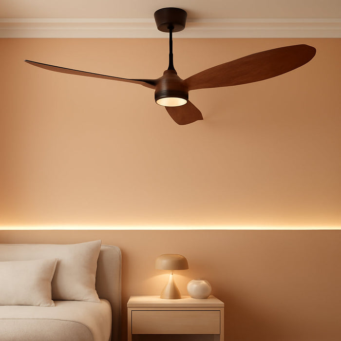 70 Inch Modern ABS Ceiling Fan with Lights and Remote, DC Motor Large Ceiling Fan, 3CCT Dimmable LED Indoor Outdoor Ceiling Fan for Living Room, Patio & Covered Porch, ZCCF08WD-70