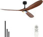 70 Inch Modern ABS Ceiling Fan with Lights and Remote, DC Motor Large Ceiling Fan, 3CCT Dimmable LED Indoor Outdoor Ceiling Fan for Living Room, Patio & Covered Porch, ZCCF08WD-70