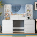 62" Makeup Vanity Desk with HD Lighted Mirror & Charging Station, White | 8 Drawers & Open Shelves, 3 Lighting Modes & Adjustable Brightness, Large Modern Dressing Table for Women & Girls