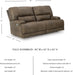 Signature Design by Ashley Bealeaf Contemporary Power Reclining Sofa with Position Lock, Adjustable Headrest and USB Charging Ports, Dark Brown