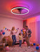 RGB Ceiling Fan with Light and Remote,20" Fandelier Smart Ceiling Fan,Black