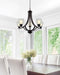24 Inch Chandelier Featuring Frosted Alabaster Glass