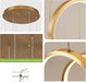 Gold Modern LED Chandelier Dimmable Pendant Luminaire