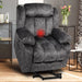 Power Lift Recliner Chair for Elderly, Massage Lift Reclining Chairs with Heat & Vibration, Heavy Duty Electric Plush Fabric Sofa Home Living Room Chairs,Dark Gray