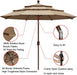USA 10-Year-Non-Fading 9Ft 3-Tier Market Patio Umbrella, Commercial Grade Outdoor Table Umbrella with Crank Open, Windproof & UPF 50+ UV Protection, Heavy Duty Ventilation for Garden, Deck, Pool, Backyard, Beach & Bistro, Heather Beige