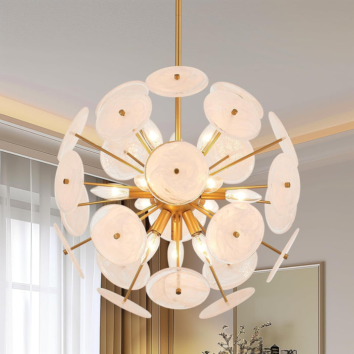 Luxurious Gold Finish 12 Light Sputnik PendantLight