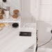 Corner Vanity Desk and Stool, Corner Makeup Vanity with LED Lighted Mirror Charging Station and Cabinet for Bedroom, White