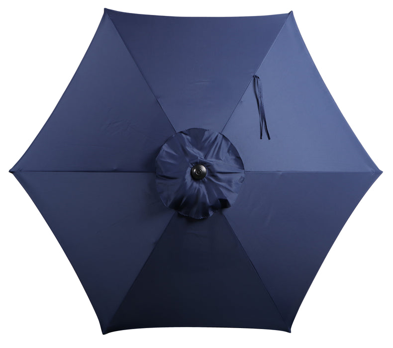 7.5Ft Navy round Outdoor Tilting Market Patio Umbrella with Push-Up Function