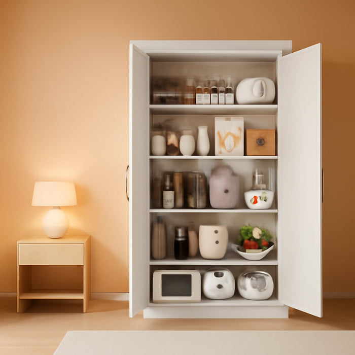 71 Inch IndustrialGrade Steel Storage Cabinet White
