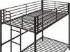 Daven Easy Assembly Metal Bunk Bed for Kids, Teens and Adults, with Ladder, High Guardrail, Metal Slats, Smooth Rounded Edges, No Boxspring Required, Twin-Over-Twin, Black