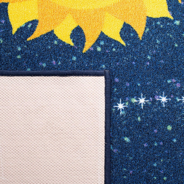 Durable Washable Rug Playhouse Collection Navy Gold