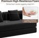 78.8 Inch Convertible Sofa Bed Removable Armrests