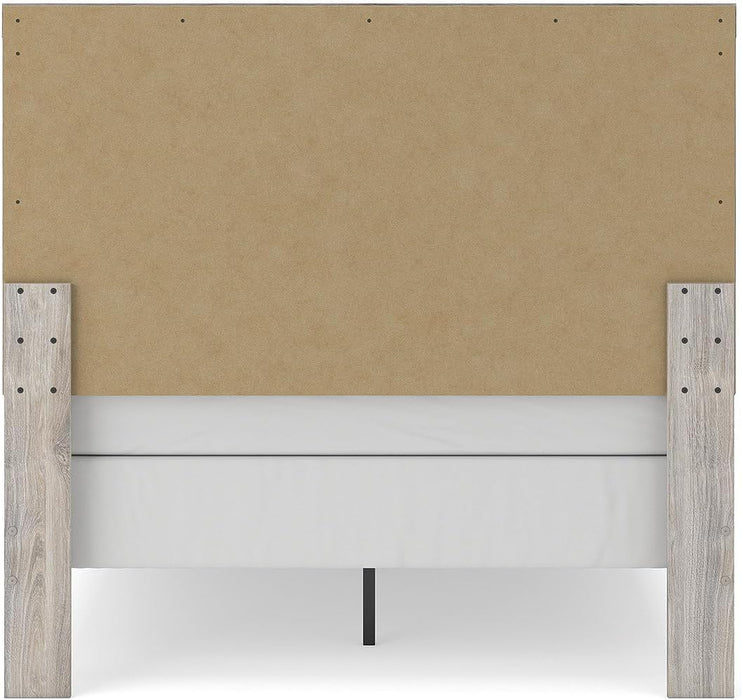 Signature Design by Ashley Jonnifer Full Panel Bed Frame, Light Gray Bedroom Furniture with Panel Headboard, Engineered Wood and Decorative Laminate, Relaxed Casual Style