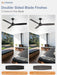 2 Pack 52 Inch Outdoor Ceiling Fans with Remote, Black Ceiling Fan No Light with Quiet Reversible DC Motor, 6 Speeds, 3 Blade Modern Ceiling Fans for Patio Living Room Bedroom Indoor