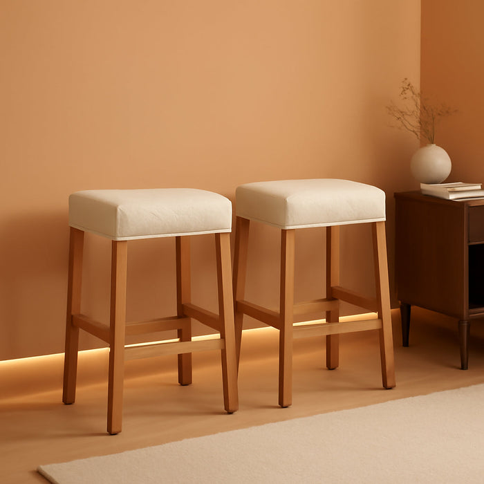 Stool Covers Rectangle - 2 Pack Stretch Waterproof Saddle Seat Cover Counter Bar Stools Bar Chairs Covers Kitchen Island Chairs Cushion Protector