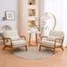 Beige Midcentury Modern Upholstered Accent Chairs Pillow