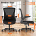 Ergonomic Office Chair, Comfy Mesh Desk Chair with Flip-Up Armrests