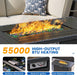 8 Piece Patio Furniture Set with 44” Fire Pit Table with Thickened Cushions