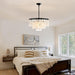18 Inches Capiz Shell Chandelier Dimmable Luminaire