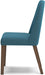 Lyncott Contemporary Dining Room Upholstered Side Chair with Foam Cushion, 2 Count, Blue & Brown