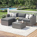 Outdoor Patio Furniture Set, All Weather Patio Sectional Sofa