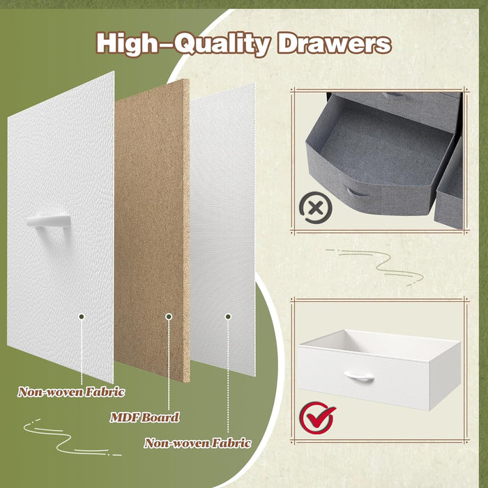 Dresser TV Stand with 9 Drawers for 60'' TV Stand for Bedroom Long Dresser for Bedroom Wide Dressers & Chests of Drawers, Sturdy Metal Frame & Wood Top, Living Room, Closet, White