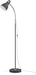 Black Floor Reading Lamp With Adjustable Gooseneck
