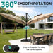 Cantilever Patio Umbrella with Solor Lights