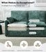 Green Chenille Cloudlike Sofa 83 Inches UltraComfort