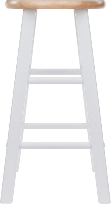 Element Counter Stools, Natural & White, 24", 2 Piece Set