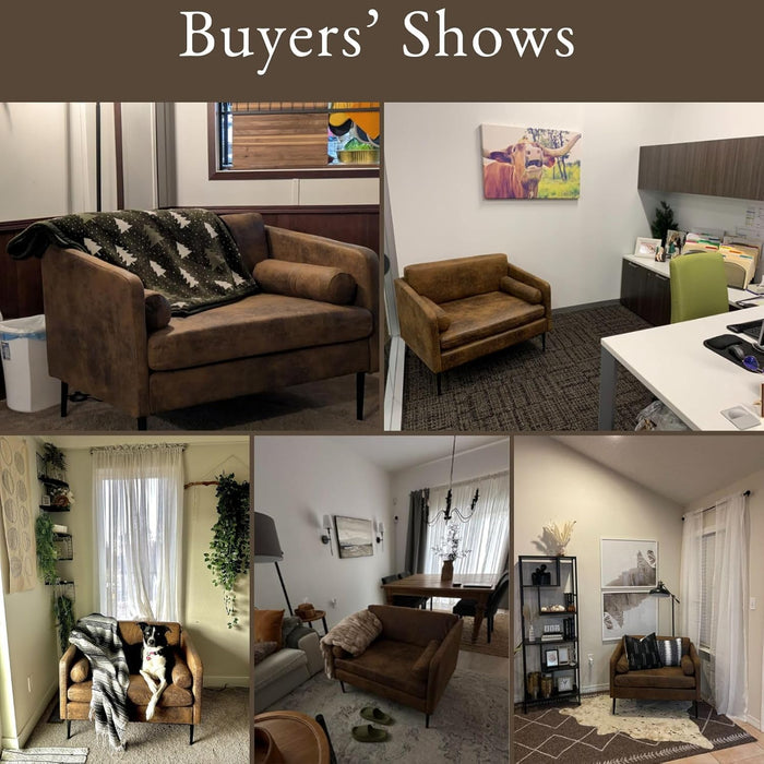 Oversized Bronzing Upholstery Club Chair Metal Legs