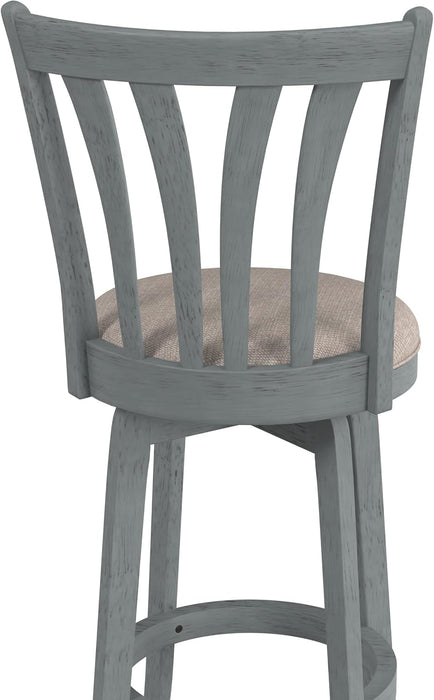 Furniture Savana Wood Bar Height Stool, 30" High, Blue Wire Brush