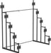 5-Tier Modern Metal Headboard Display Rack in Black