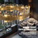 Gold Crystal Chandelier for Dining Room, 16-Light Modern Chandelier, 31.5-Inch K9 Crystal Raindrop Ceiling Light, Luxury Flush Mount Light Fixture for Kitchen Living Room Entryway Bedroom