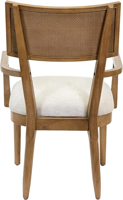 Two Wood Coastal Arm Kitchen Table Chairs, Arm Dining Side Chairs, Office Table Chairs, Kitchen Table Seats, Brown